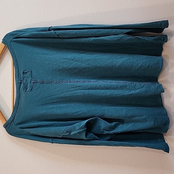 Free People Nina V Neck Long Sleeve TeeHarbor Teal - Picture 6 of 7